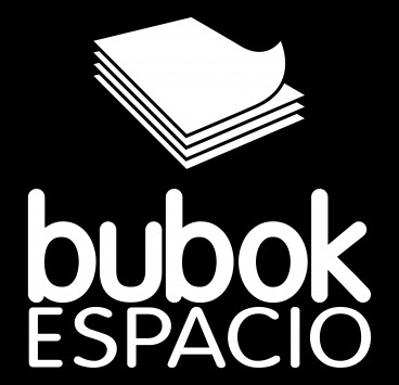 Logo espacio bubok en negativo