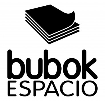 Logo espacio bubok en blanco y negro